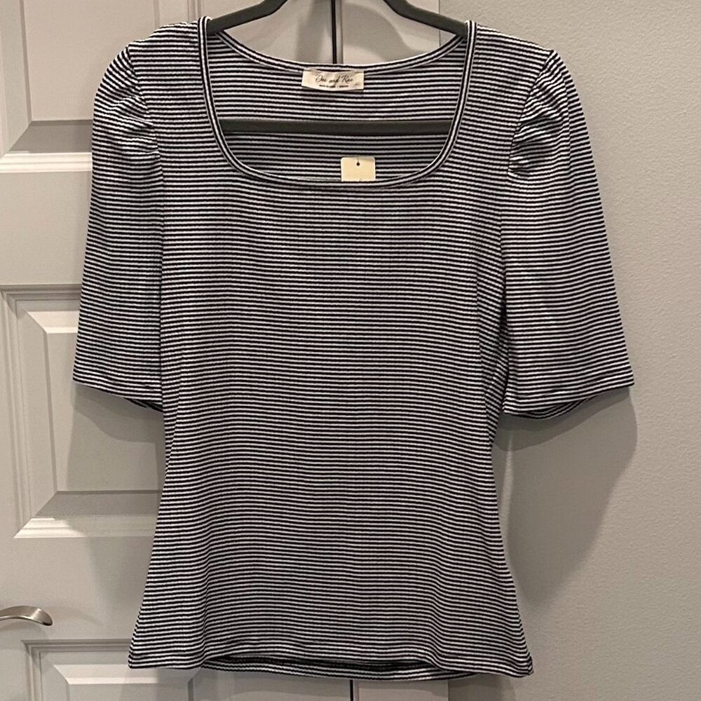 Doe and Rae Striped Blouse